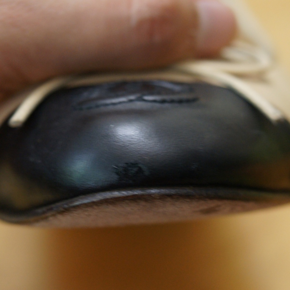 Vintage CHANEL ballet flats beige/black Sz 38 - Picture 6 of 8